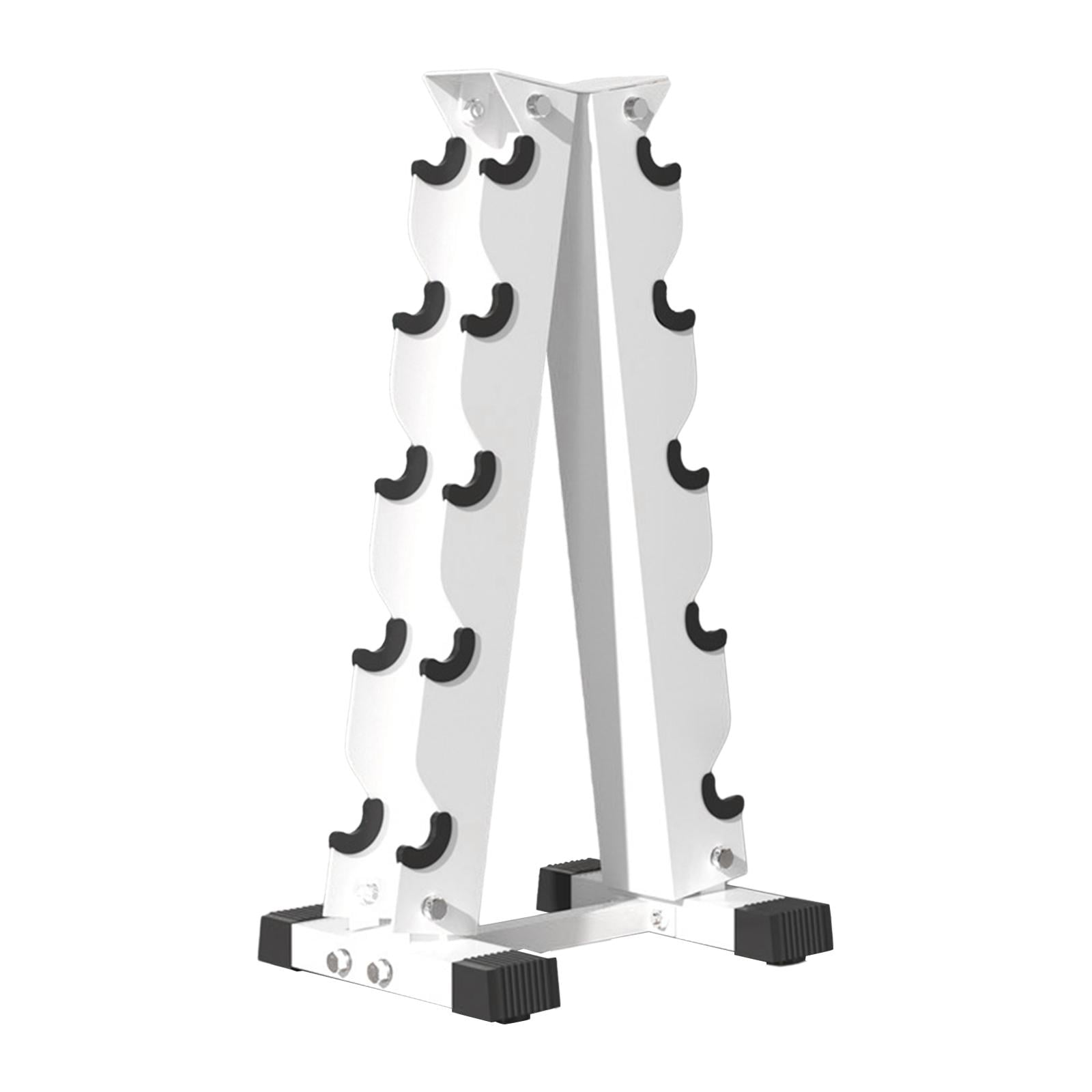 DimyFew Dumbbell Rack Compact A-frame Dumbbell Weight Rack Multipurpose Dumbbell Storage 5 Tier