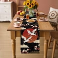 thumbnail image 2 of Japanese Style Table Runner 72 Inches, Modern Cranes Cherry Flower Wave Red Brown Bed Runner Dresser Scarves Tabletop for Indoor Outdoor Parties/Ceremony/Banquet, 16" x 72", 2 of 8
