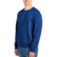 thumbnail image 4 of JERZEES Crewneck Sweatshirt Pre Shrunk Pullover Fleece Sweater for Unisex 8oz 50/50 Cotton/Polyester Deep Purple and Royal Pack 2 Size 2XL, 4 of 6