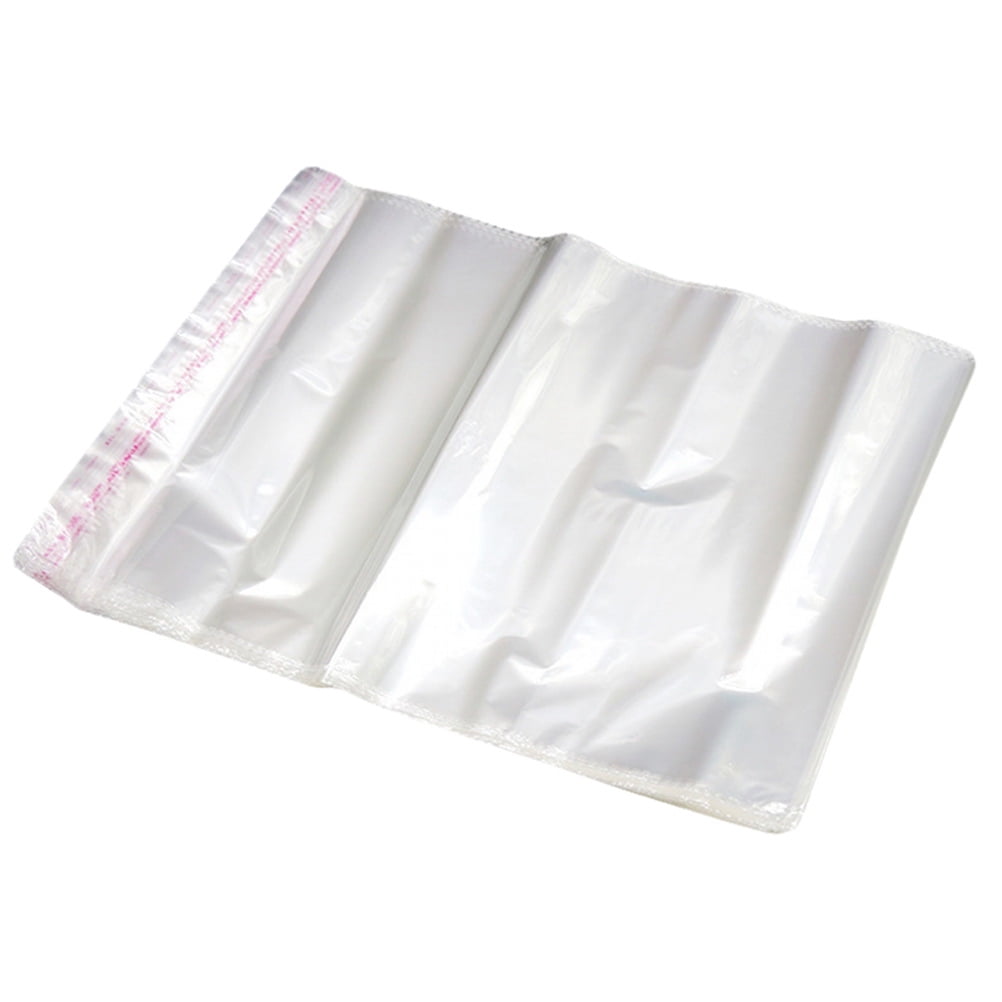 100PCS Plastic Clothes Packing Bags Transparent Garment Packing Bag Clothes Sports Shoes Self