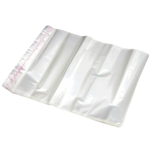 KAKOWELY 100PCS Plastic Clothes Packing Bags Transparent Garment Packing Bag Clothes Sports Shoes Self-sealing Bags Self-adhesive Leather Shoes Storage Bags for Home Use (Size M White)