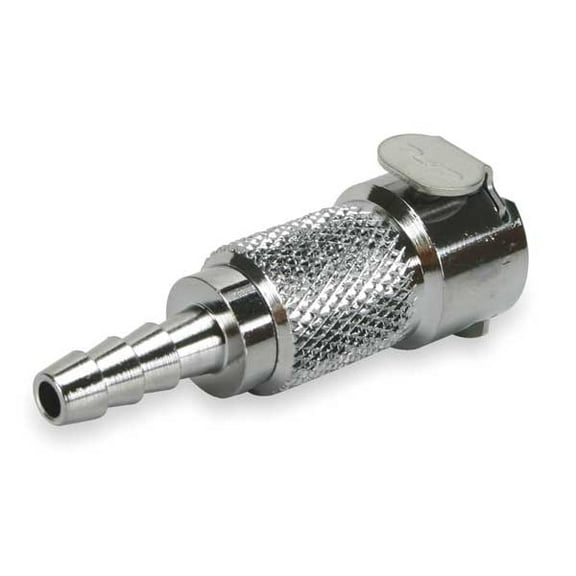 Colder 1/4" Barb Chrome Plated Brass Inline Coupler LCD17004