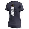 thumbnail image 3 of Women's Myles Turner Navy Indiana Pacers Backer Name and Number V-Neck T-Shirt, 3 of 3