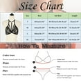 thumbnail image 5 of dmqupv Womens Front Closure Bras Women's Lace Halter Neck Back Lace Bra Deep V Scalloped Strappy Sports Bras for Women Workout Black X-Large, 5 of 5