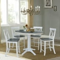 thumbnail image 7 of International Concepts 36" Solid Wood Extension Dining Table With 4 Stools, 7 of 7