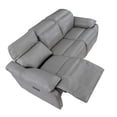 thumbnail image 5 of Alpine Smoke Gray Leather Power Sofa, 5 of 16