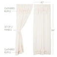 thumbnail image 3 of VHC Brands Simple Life Flax, Farmhouse Curtain Panels, Ruffled, Khaki, 96x40, Set of 2, 3 of 11