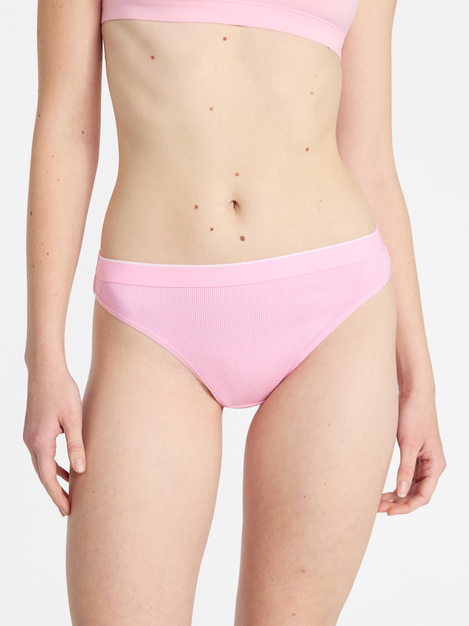 No Boundaries Stretch Ribbed Hi Cut Cheeky Underwear, 5-Pack, Women's XS-XXXL