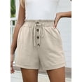 thumbnail image 3 of ANRABESS High Waisted Shorts for Women Summer Drawstring Paperbag Waist Shorts, Loose Wide Leg Lounge Beach Shorts with Pockets, 3 of 8