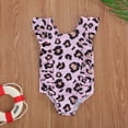 thumbnail image 3 of ITFABS Maillot de Bain Fille Sans Manches en Dentelle Imprimé Léopard, 3 of 7