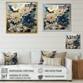 thumbnail image 4 of Designart "Minimalistic White And Blue Zinnias III" Zinnias Floater Framed Canvas Art Print, 4 of 5