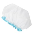 thumbnail image 3 of Gorro de ducha impermeable de doble capa para adultos, gorro de baño elástico grueso para mujer, gorro grande, 3 of 10