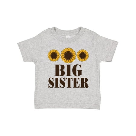 

Inktastic Big Sister Announcement Sunflowers Gift Toddler Toddler Girl T-Shirt