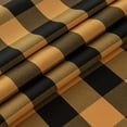 thumbnail image 4 of Checkered Square Tablecloth Waterproof Spillproof Wrinkle Resistant Heavy Weight Soft Gingham Table Cloth for Halloween Decoration Parties Washable Fabric, 60 x 60 Inch, Black and Orange, 4 of 6