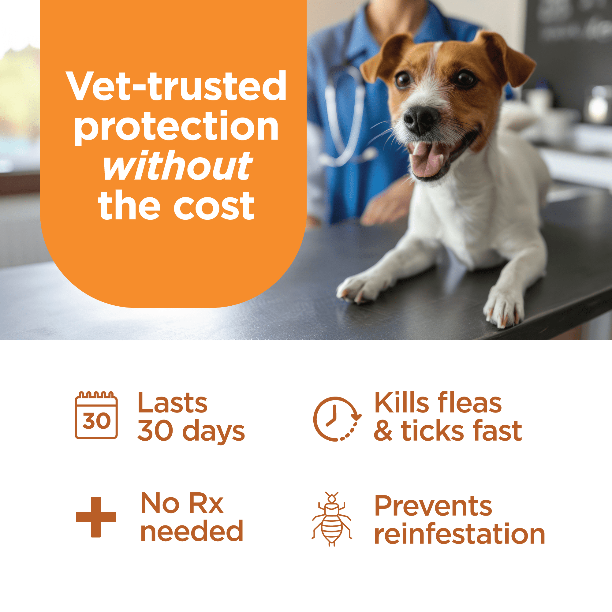 TevraPet FirstAct Plus Flea and Tick Prevention for Small Dogs 6-22 lbs, 6 Monthly Doses, Topical Drops