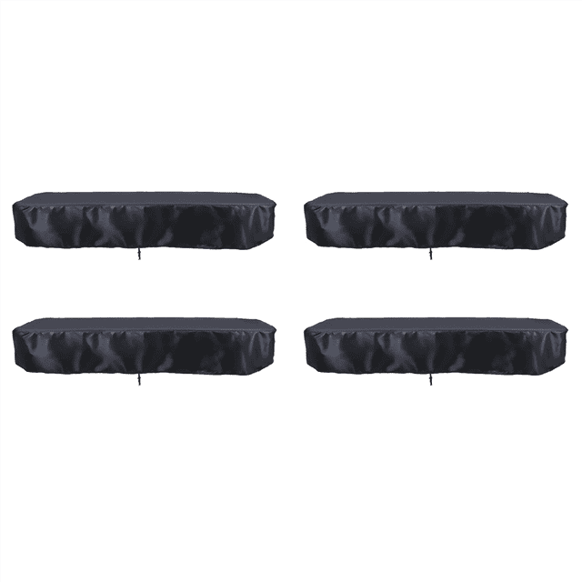 4 Pcs Couverture de Table de Billard 8 Pieds avec Cordon de Serrage Couverture de Table Imperméable pour Table Rectangulaire, Noir