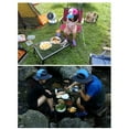thumbnail image 3 of Parrilla plegable para fogatas, parrilla de acero resistente, portátil, para acampar sobre fuego, para cocinar al aire libre con llama abierta, 3 of 10