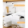 thumbnail image 6 of Stainless Steel Under Cabinet Paper Towel Holder, Heavy Duty Double Bar Design with Adhesive and Screw Mounting Options, Black Kitchen Organizer Rack for Towels, 6 of 8