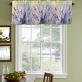 thumbnail image 3 of Lavender Curtain Valances for Windows, Kitchen Valance Window Treatments Panel 2 Pack, Purple Floral Spring Country Nature Wildflower Plant Rod Pocket Short Curtains for Bathroom Bedroom 42 x 12 Inch, 3 of 8