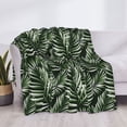 thumbnail image 3 of Goofa Tropical Palm Leaves1 Pattern Fleece Throw Blanket for Couch, Soft Checkered Flannel Blanket for Sofa, Warm Cozy Decorative Blanket Fall Decor Gift-80"x60", 3 of 6
