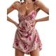 thumbnail image 2 of VISgogo Vestido sin mangas de verano para mujer, vestido corto sin espalda con cuello en V y estampado floral con correa de espagueti VISgogo moda, 2 of 8