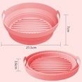 thumbnail image 3 of Silicona Para Freidora Freidora de aire de 8 pulgadas, bandeja para hornear, silicona reutilizable, plegable, antiadherente, suministros de cocina Likrtyny Para estrenar, 3 of 8