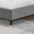 thumbnail image 6 of Newboti Furniture Rozitta Gray Velvet Wingback Platform Bed, Queen NO.87523, 6 of 6