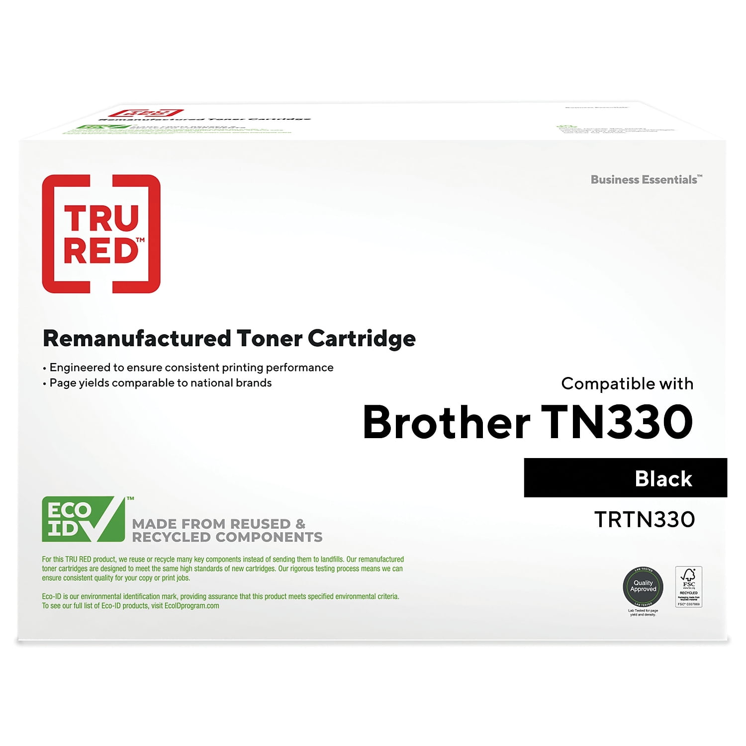 Staples Remanufactured Laser Toner Cartridge Brother TN420 (TN-420) Black  400244 - Walmart.com