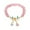B, variant on Alloy Natural Stone Flower Beaded Bracelet,Stretch Elastic Design with Semi- Stones,Bohemian Accessory for Women,Great for Birthday and Christmas Gifts