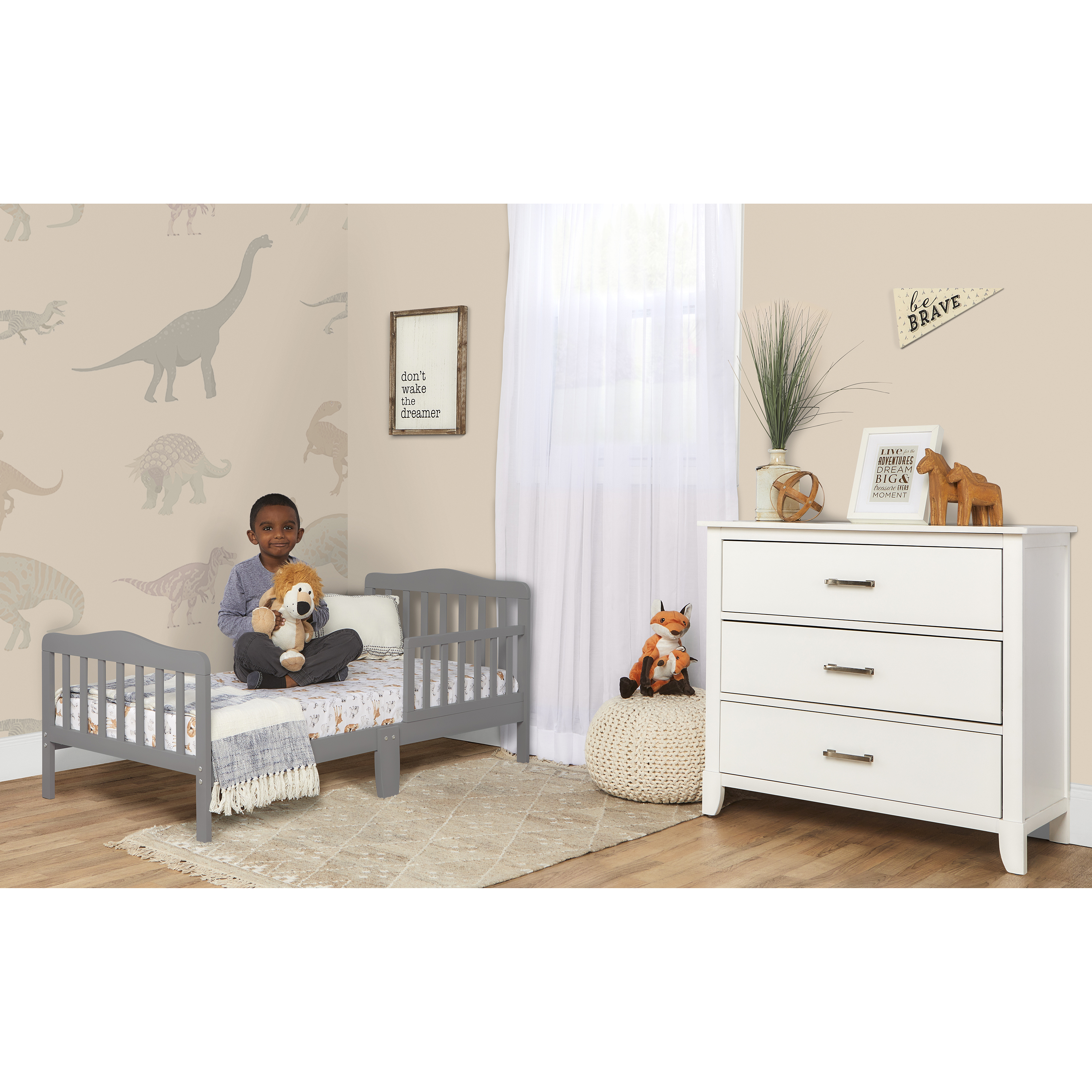 Dream On Me Classic Design Toddler Bed, Steel Grey - image 3 of 15