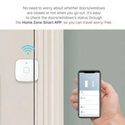 Homezone Wi-Fi Smart Wireless Window/Door Alarm Sensor, White, 1 Alarm Included