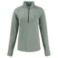 thumbnail image 2 of Women's Cutter & Buck Heather Kelly Green Philadelphia Eagles  Peshastin Eco Fleece Recycled Tri-Blend Raglan Half-Zip, 2 of 3