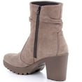 thumbnail image 4 of Alpine Swiss Bianca Womens Suede Slouchy Ankle Boots Made in Italy Block Heel Lug Sole Ankle Booties, 4 of 5