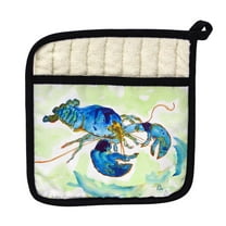 Betsy Drake Interiors Green-Blue Lobster Pot Holder