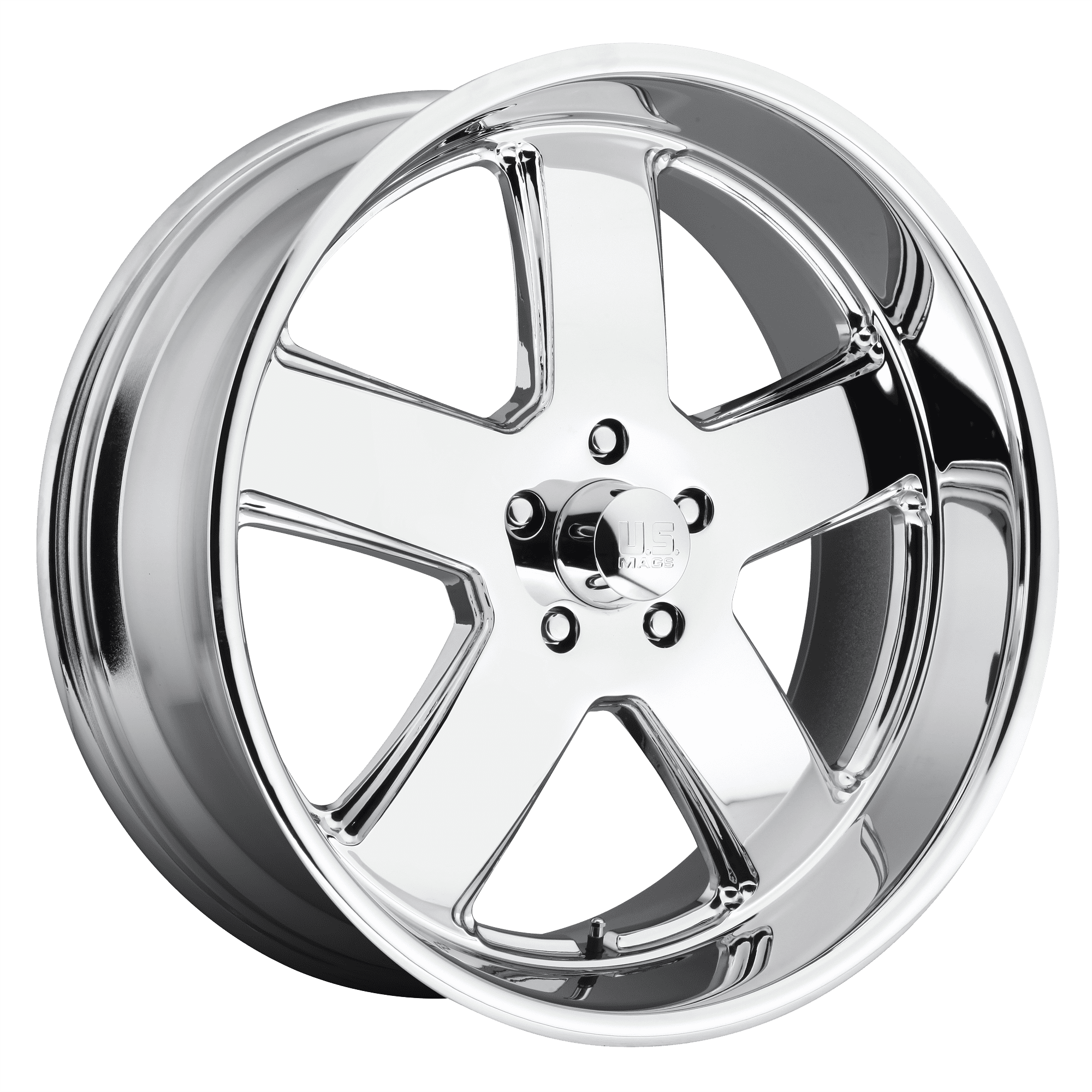 22 Inch 5x5 4 Wheels Rims US MAG 1PC U116 HUSTLER 22x9 1mm Chrome 