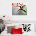 thumbnail image 5 of Nawypu  Canvas Wall Art Hummingbird with Flowers Painting Black and White Birds Picture Prints Modern Artwork for Home Bedroom Bathroom Wall Decor Framed Stretched, 5 of 5
