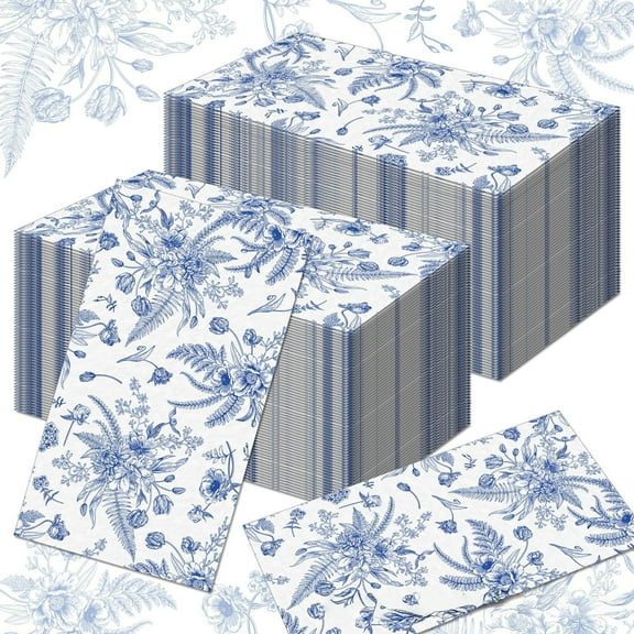 100 Pieces Guest Napkins Disposable Paper Towels Rectangular Dinner Hand Towels for Home Kitchen Bathroom and Other Holiday Table Decoration Party Supplies(Retro flower stamens)