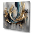 thumbnail image 2 of Designart "Infinity Lines and Abstract Shapes IV" Abstract Wall Art - Modern Green Abstract Shapes Hallway Wall Art Decor, 2 of 6