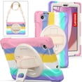 thumbnail image 2 of XYX Case for Lenovo Tab M8 4th Gen 8.0 inch 2023 Release TB-300FU with 360 Degree Rotating, Hand Strap, Shoulder Strap, Colourful Pink, 2 of 7