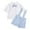 BU1, variant on REDARER Boys Outfits Set Suspenders Romper with Short Sleeve Shirt Comfortable Pure Color Overalls for Daily Wear,2-3 Years