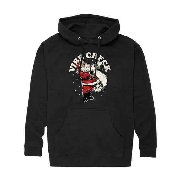 Instant Message - Vibe Check Santa Christmas - Men's Pullover Hooded Fleece Sweatshirt