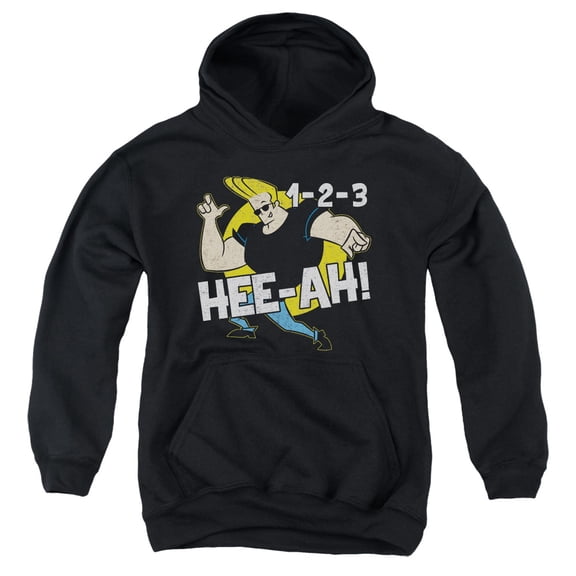 Johnny Bravo - 123 - Youth Hooded Sweatshirt - Medium