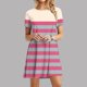 thumbnail image 2 of Vestido de Manga Corta para las Mujeres Casual Impreso Cuello Redondo, Vestido de las Señoras para la Primavera Y el Verano de Uso Diario, 2 of 9