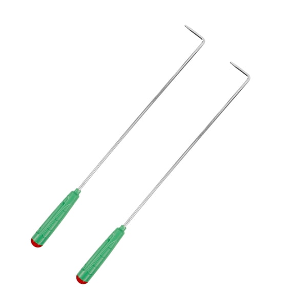 FENGGUIQU 2Pcs Stainless Steel Fireplace Poker Tool for Outdoor and Indoor Fire Pit Use