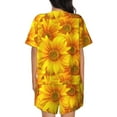 thumbnail image 3 of Lsque 3D Sunflowers Women's Short-Sleeved Pajama Set - 2 Piece Soft and Lightweight Sleepwear Set-4X-Large, 3 of 9