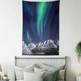 thumbnail image 4 of Sky Tapestry, Aurora Borealis Aurora over Fjords Mountain at Night Norway Solar Image Artwork, Wall Hanging for Bedroom Living Room Dorm Decor, 40W X 60L Inches, Green Dark Blue, by Ambesonne, 4 of 5