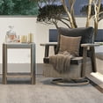 thumbnail image 3 of MeetLeisure Outdoor Polyethylene (PE) Wicker Swivel Rocker Chair with Side Table，Black, 3 of 6