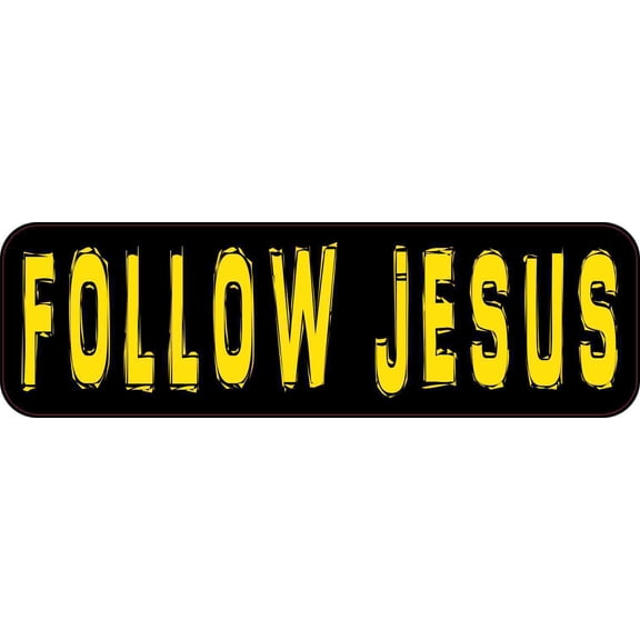 10in x 3in Follow Jesus Religious Car Bumper Sticker Truck Windo