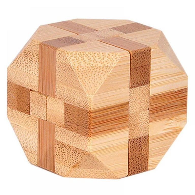Handmade Wooden Puzzle Magic Ball Brain Teasers Toy Intelligence Game  Sphere Puzzles for Adults