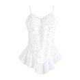 thumbnail image 3 of Gibobby Lencería mujer erótica Lencería de dos piezas para mujer, sexy con encaje floral, escote en V profundo, brasier inalámbrico y tanga exótico(Blanco, XXG), 3 of 5